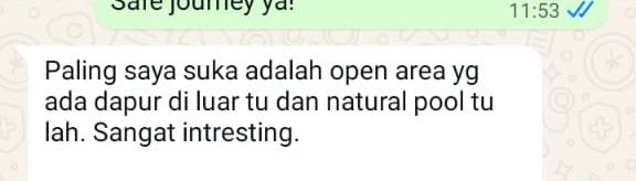 Guest: Natural pool tu lah. Sangat intresting.
